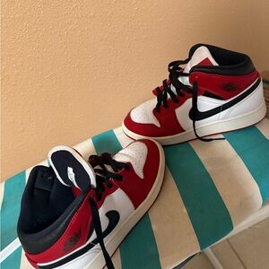 Kids Red and White Sneakers